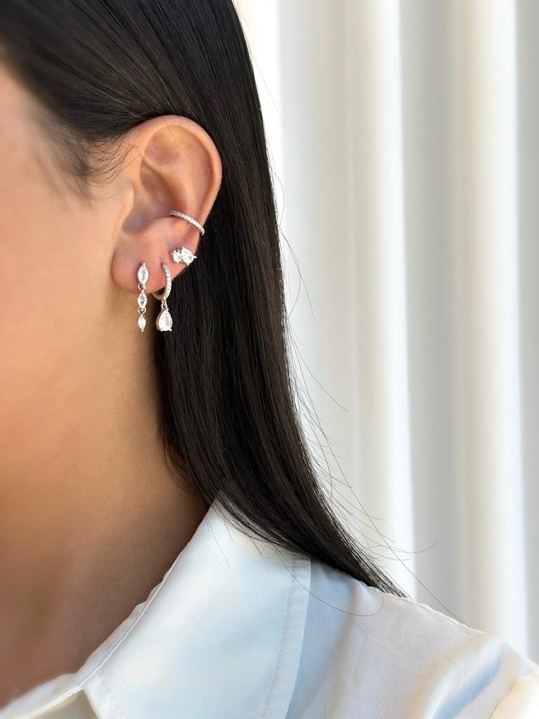 עגילים דמוי הליקס כסף