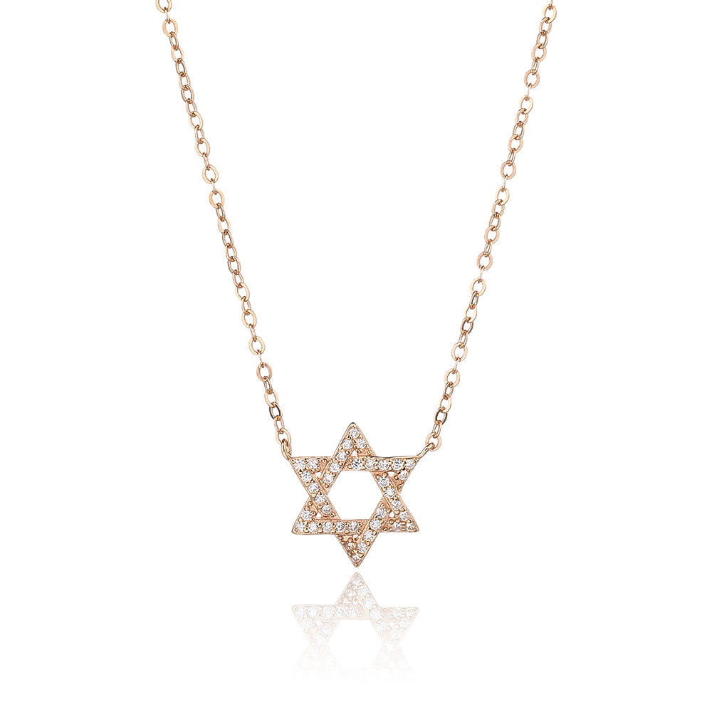 שרשרת מגן דוד רוז גולד