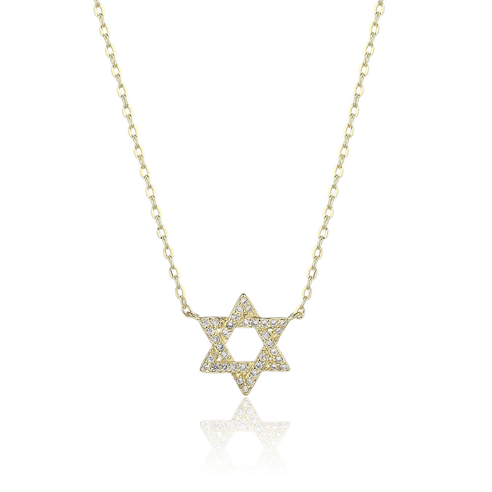 שרשרת מגן דוד ציפוי זהב 14K