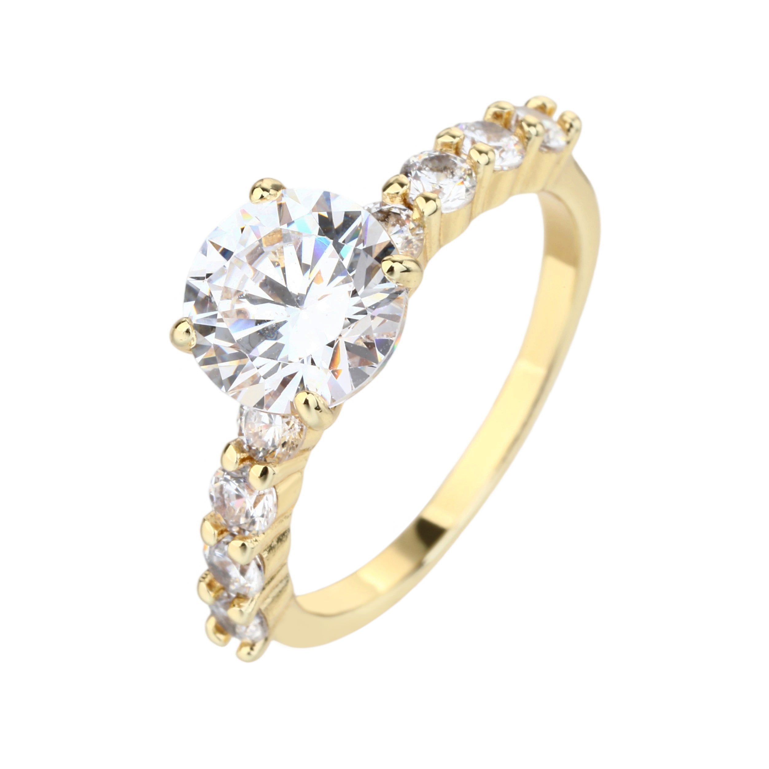 טבעת אן ציפוי זהב 14K