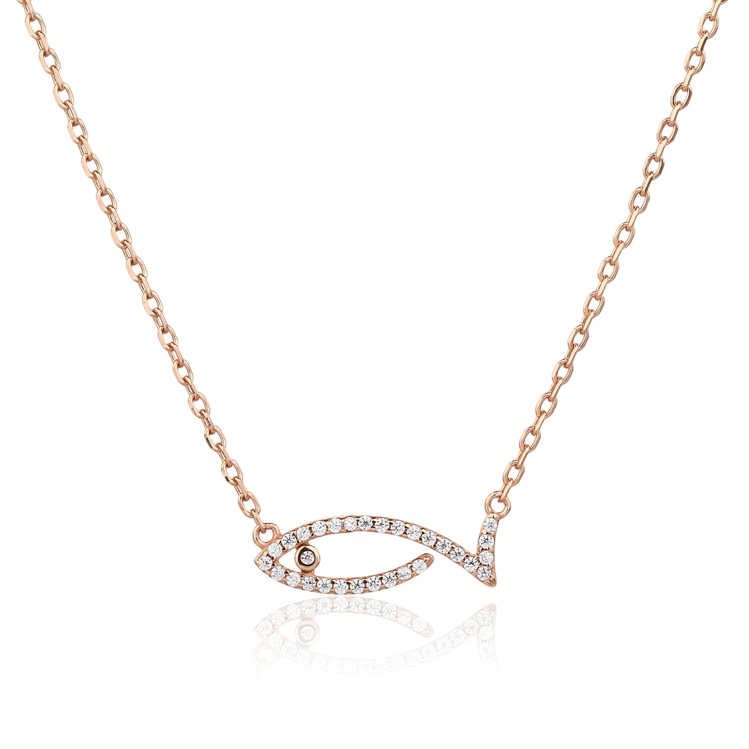 שרשרת דג רוז גולד