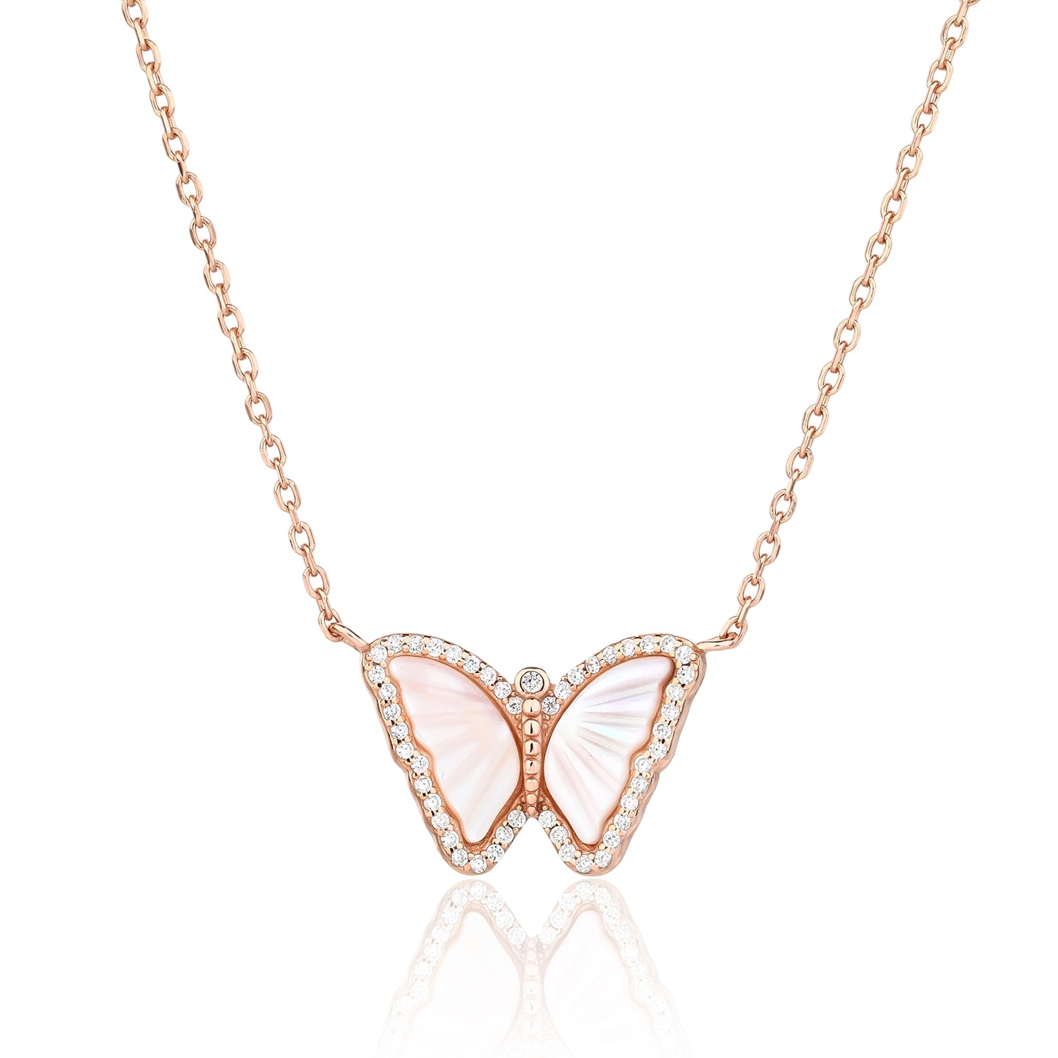 שרשרת פרפר רוז גולד