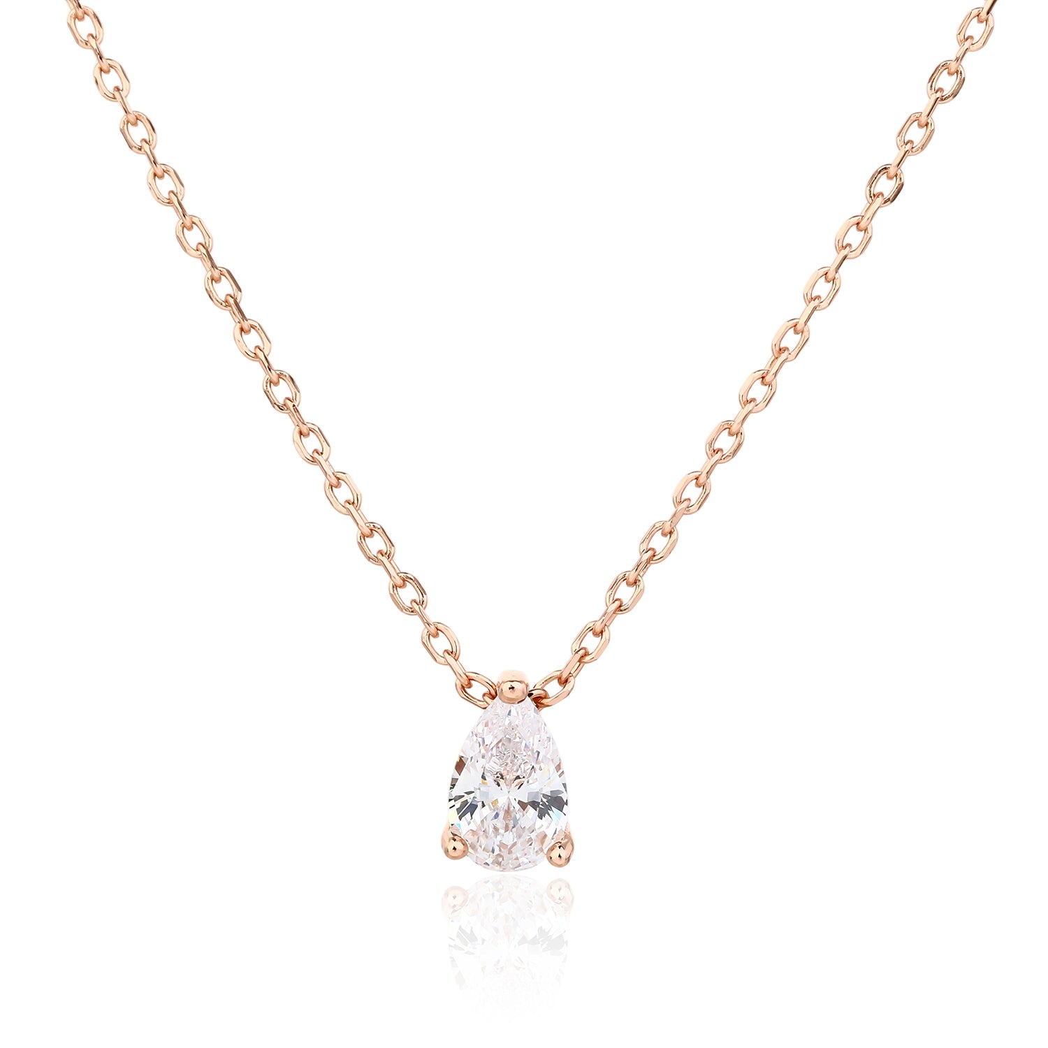 שרשרת טיפה רוז גולד