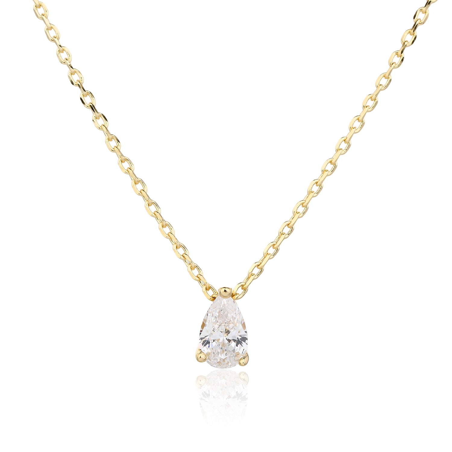 שרשרת טיפה ציפוי זהב 14K