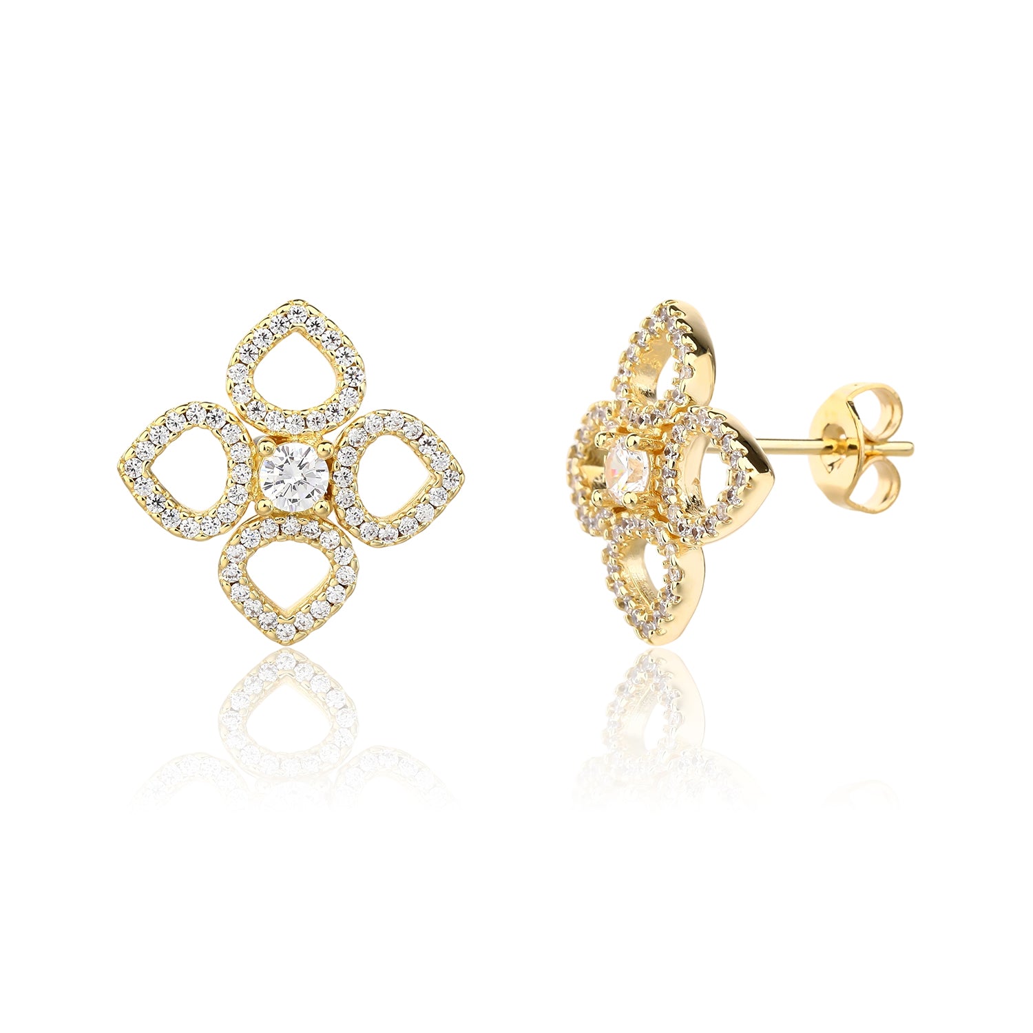 עגיל מימי ציפוי זהב 14K