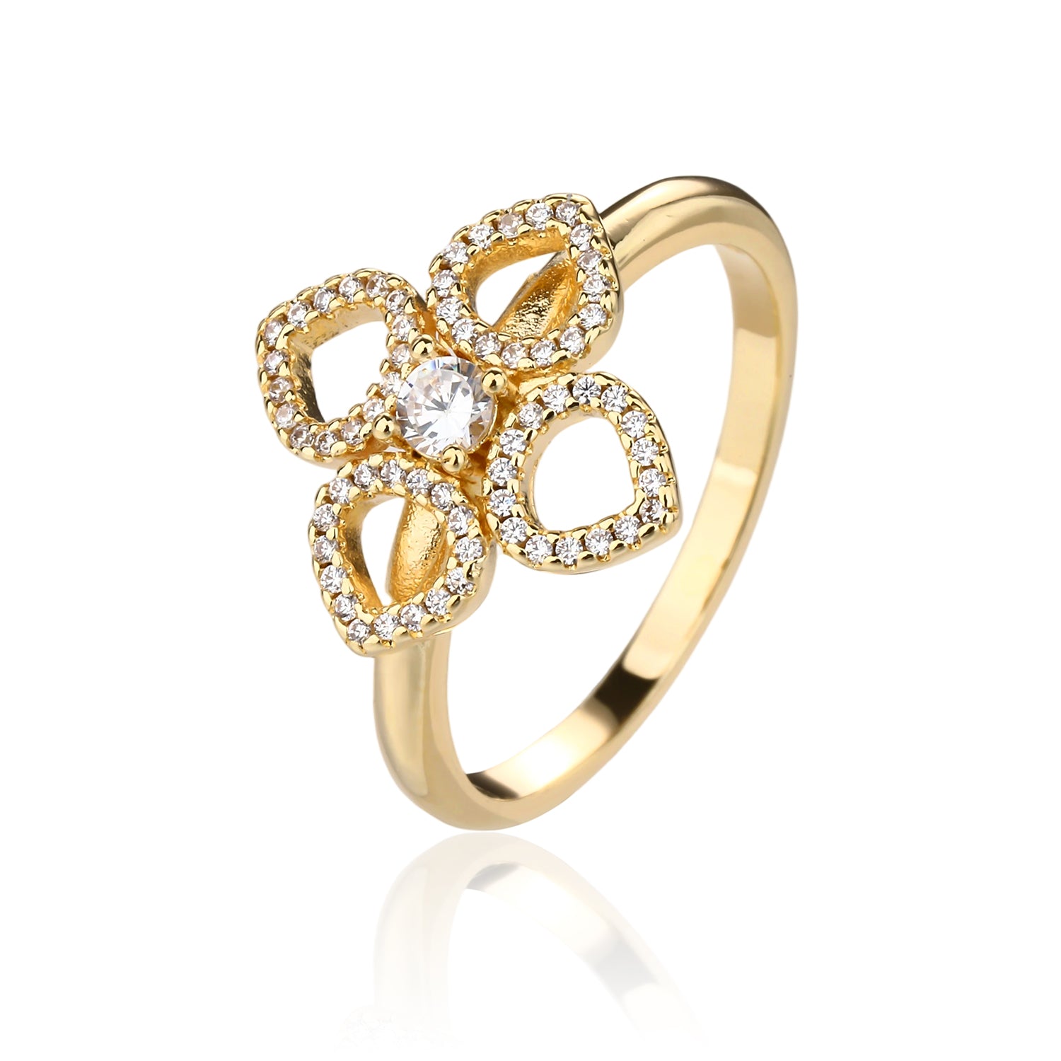 טבעת מימי ציפוי זהב 14K