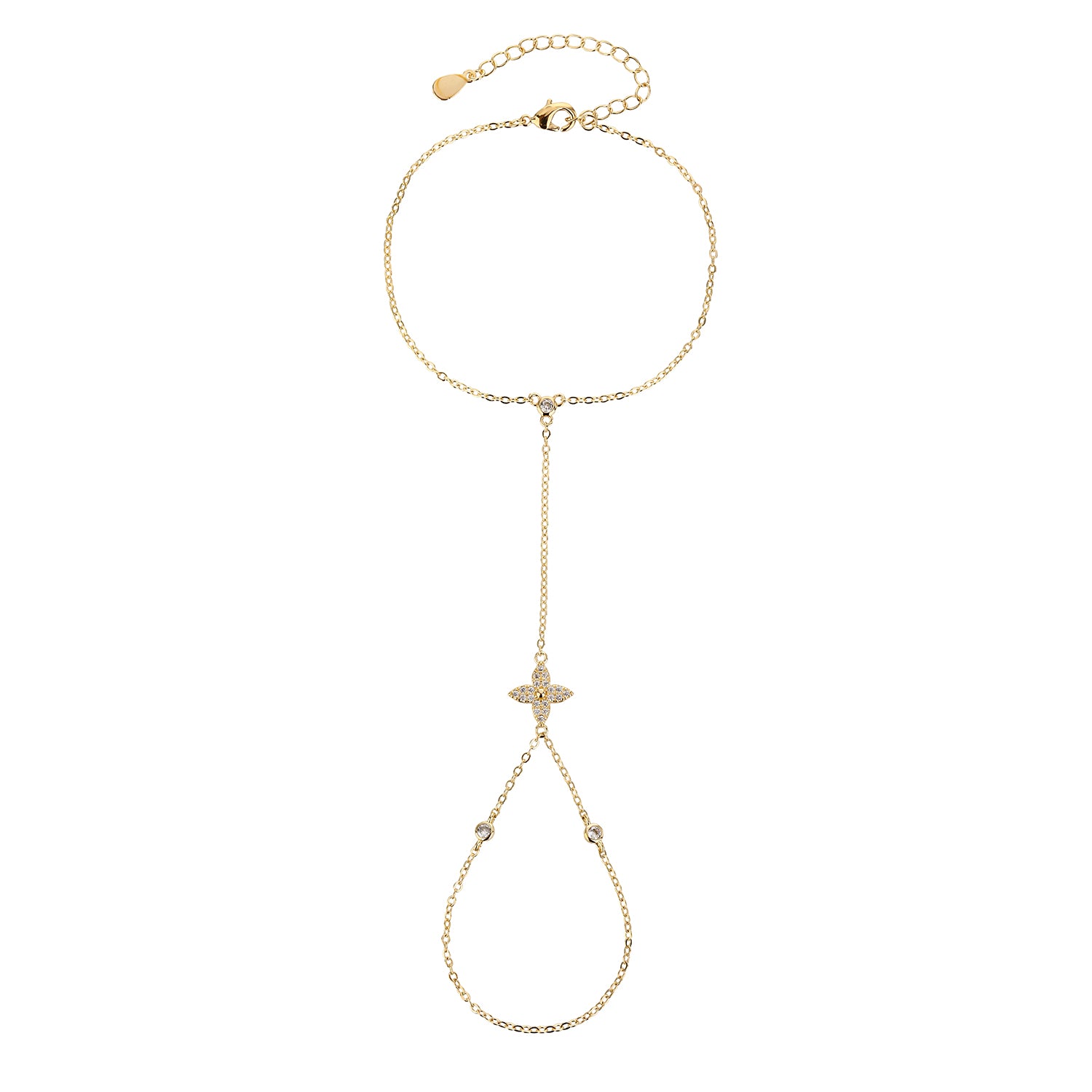 צמיד טבעת קליף ציפוי זהב 14K