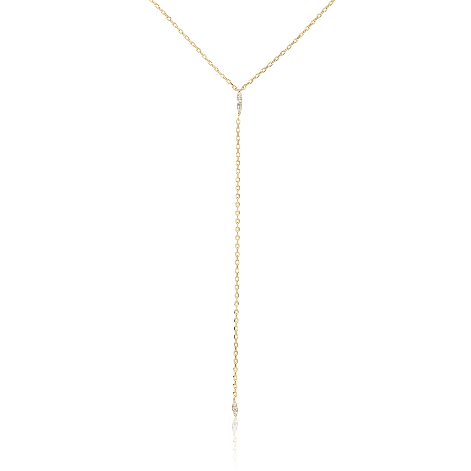 שרשרת נופלת רובי ציפוי זהב 14K