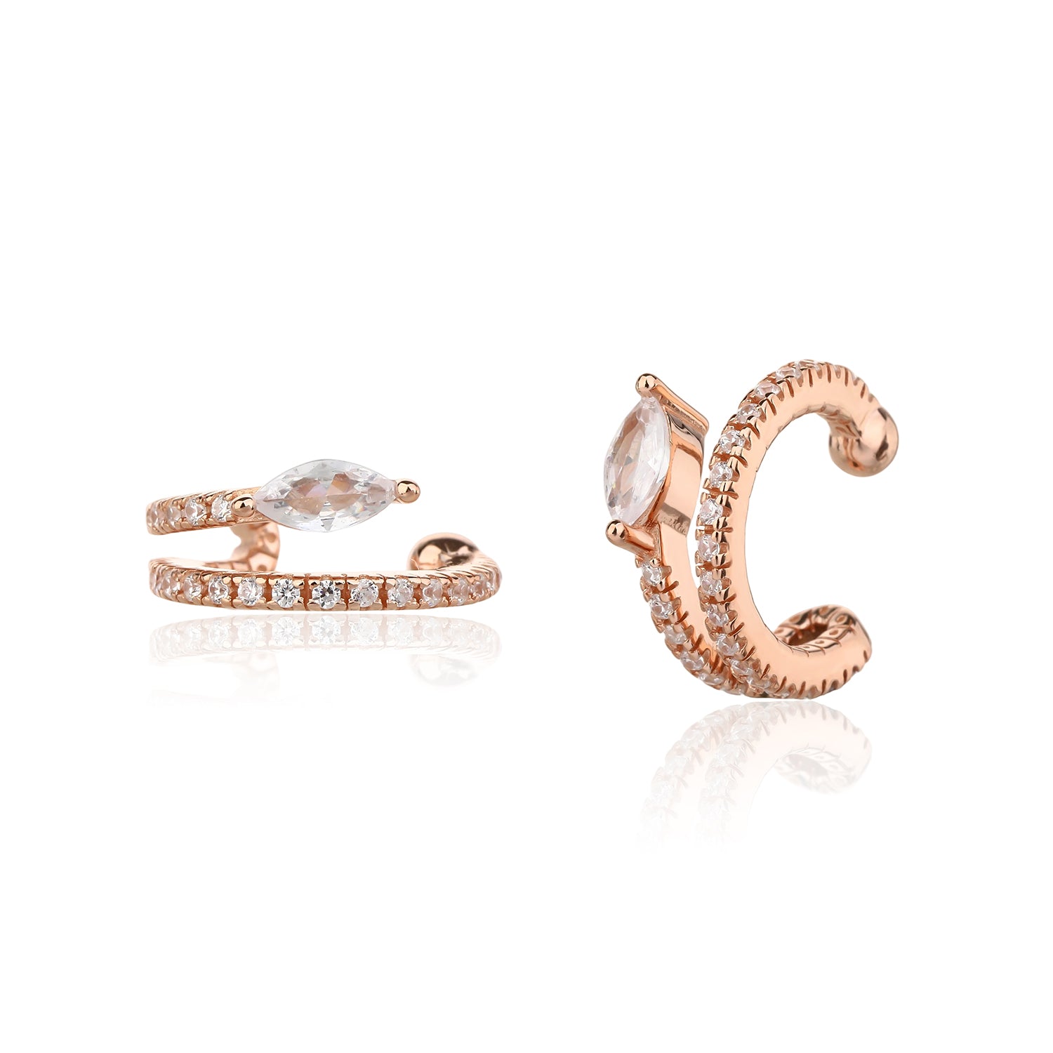 עגיל דמוי הליקס קליו רוז גולד