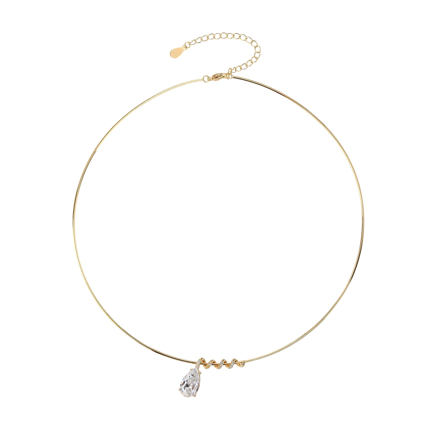 שרשרת קשיחה טיפה ציפוי זהב 14K