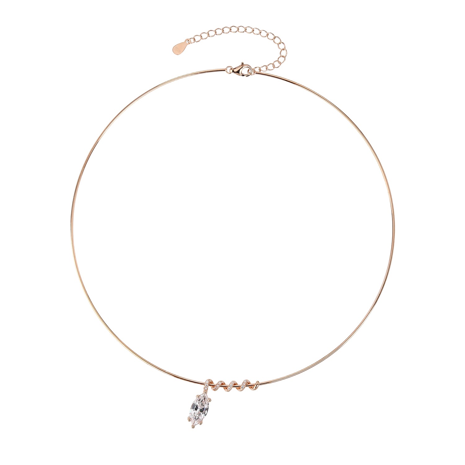 שרשרת קשיחה אור רוז גולד