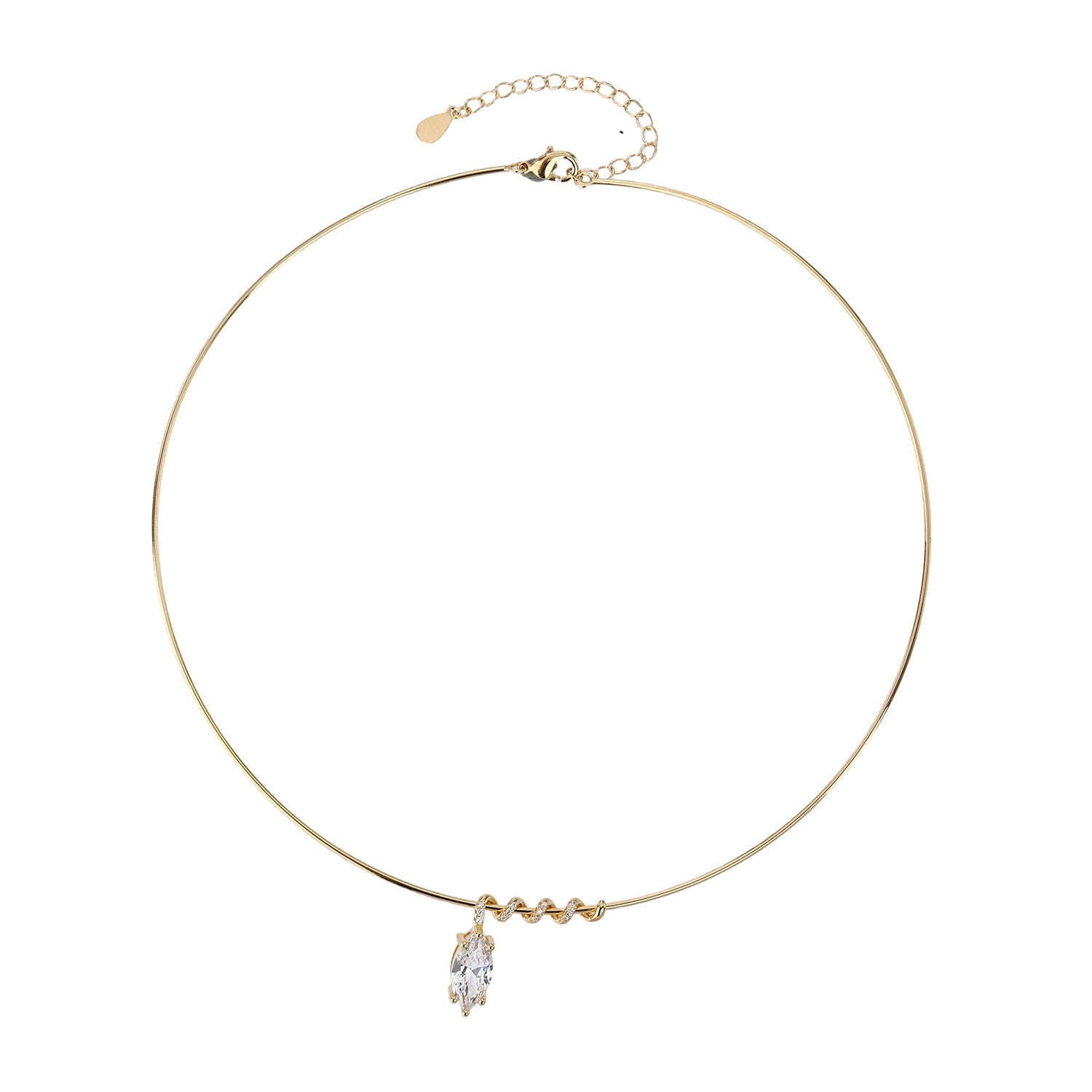 שרשרת קשיחה אור ציפוי זהב 14K