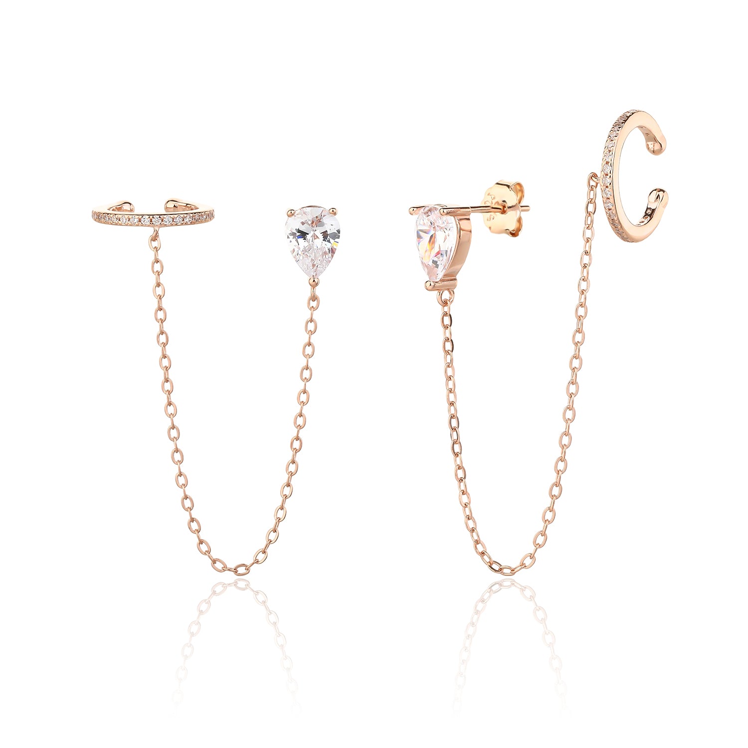 עגיל מורי רוז גולד