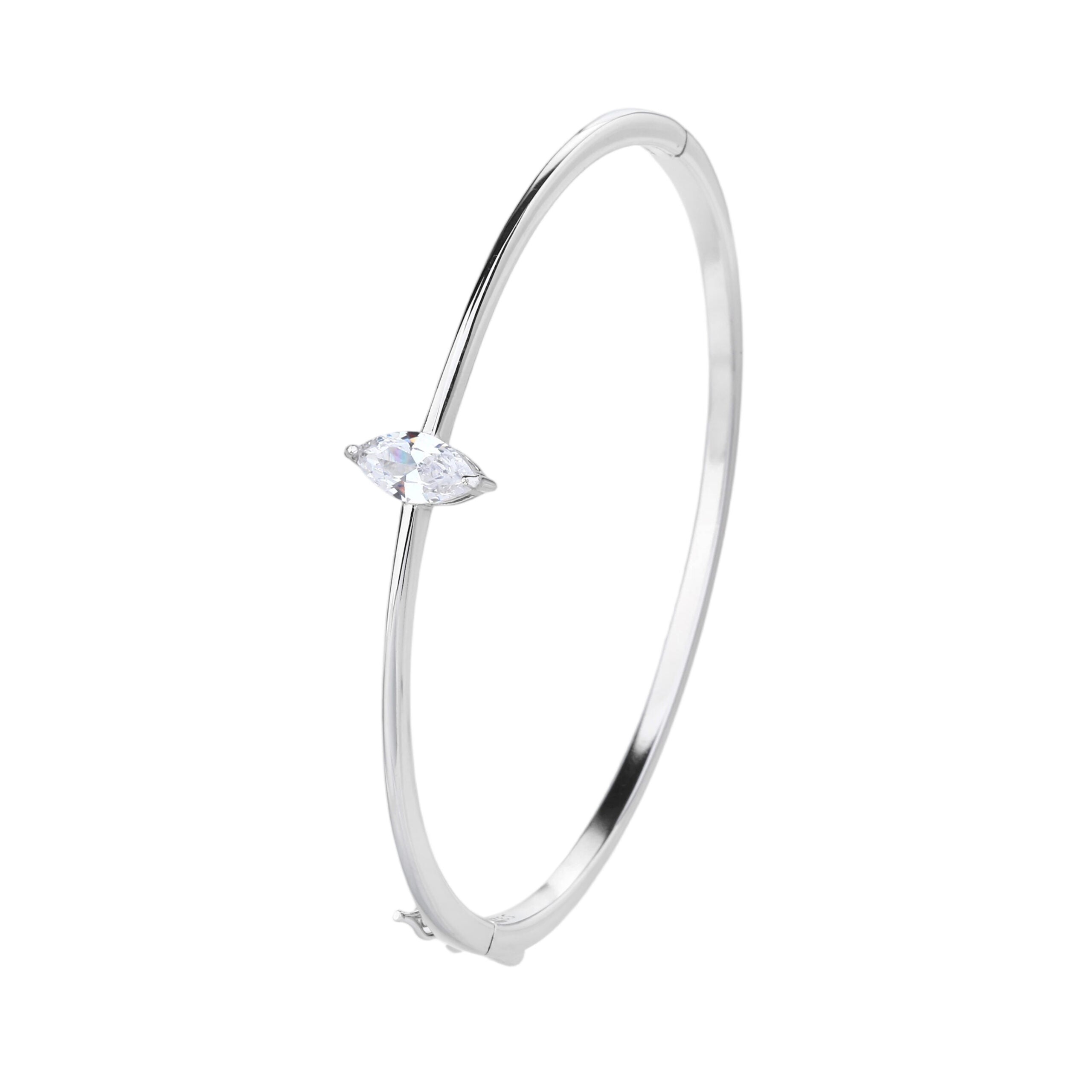 צמיד קשיח קיידי סגור כסף